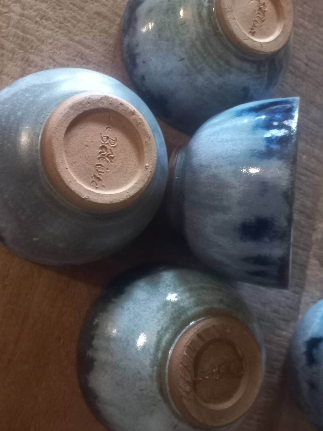 Earthen cider bowls x6