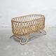 Vintage rattan cradle