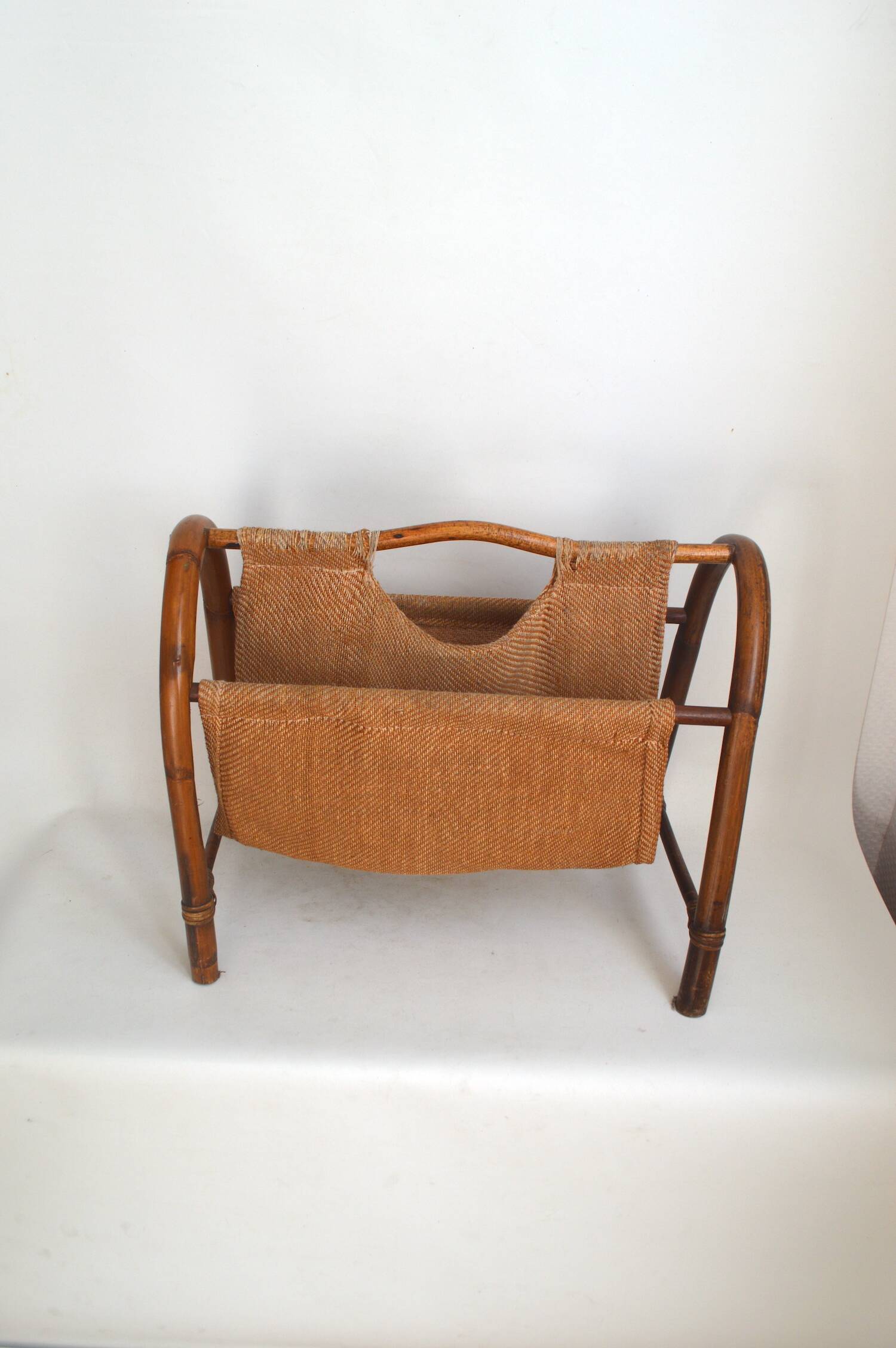 Rattan magazine rack