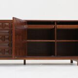 Buffet crédence brutaliste espagnol vintage des années 1970