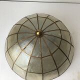 Mother-of-pearl and brass ceiling light