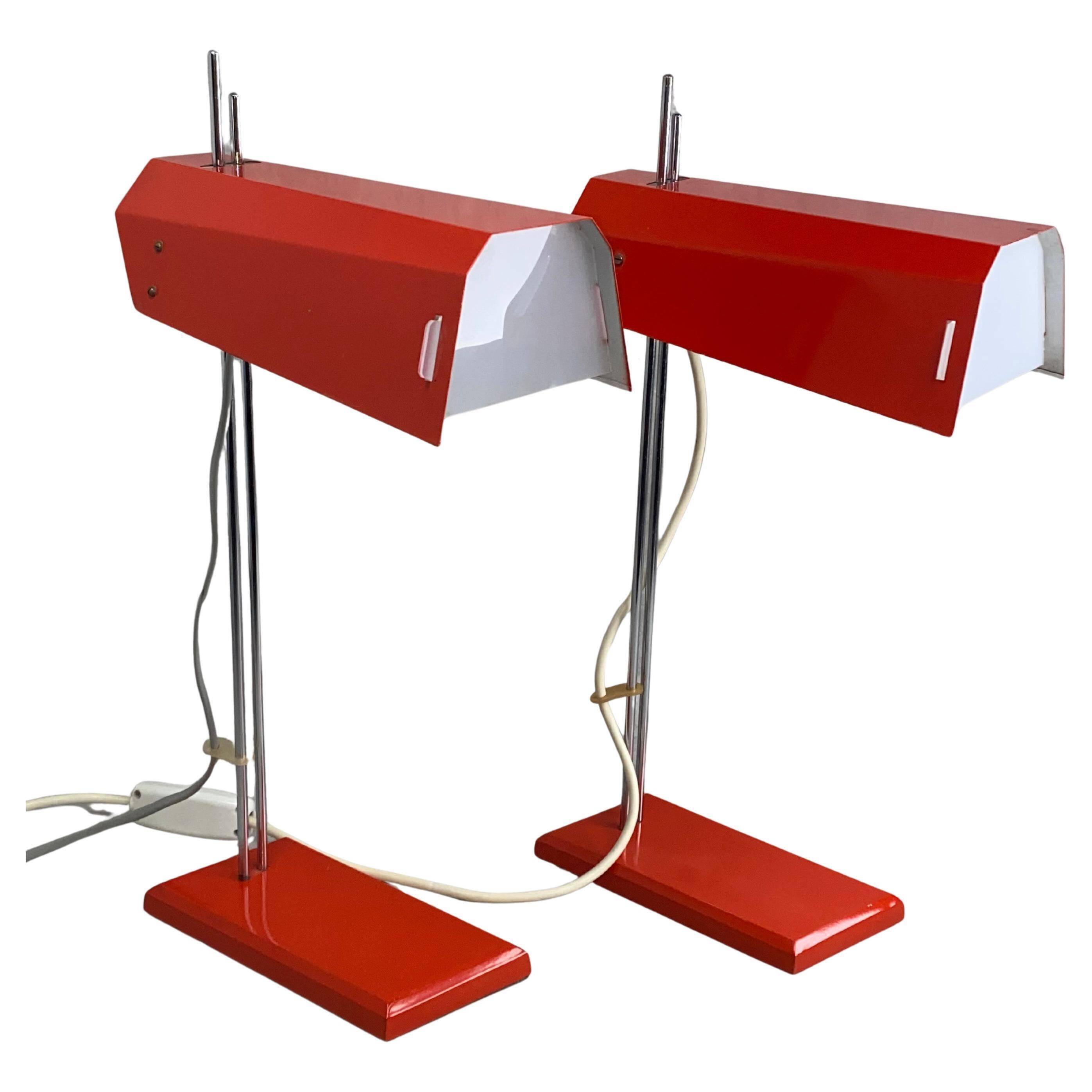 Mid-century design desk lamps by Josef Hurka for Lidokov.