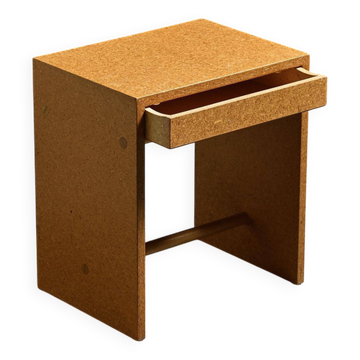 Rare stool in particle board by Max Bill, Ulm, circa 1962.