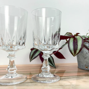 Lot de 6 verres à vin rouge cristal d'Arques modèle Louvre