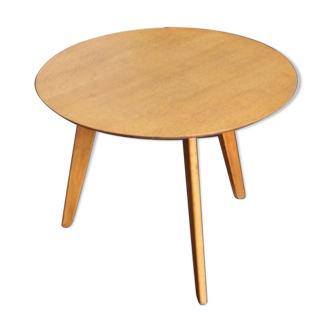 Midcentury oak round coffee table 1950