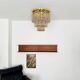 Brass and Smoked Glass Chandelier by Glashütte Limburg
