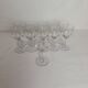 11 antique engraved crystal liqueur glasses
