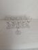 11 antique engraved crystal liqueur glasses