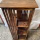 Pivoting column library in mahogany, 20th century.