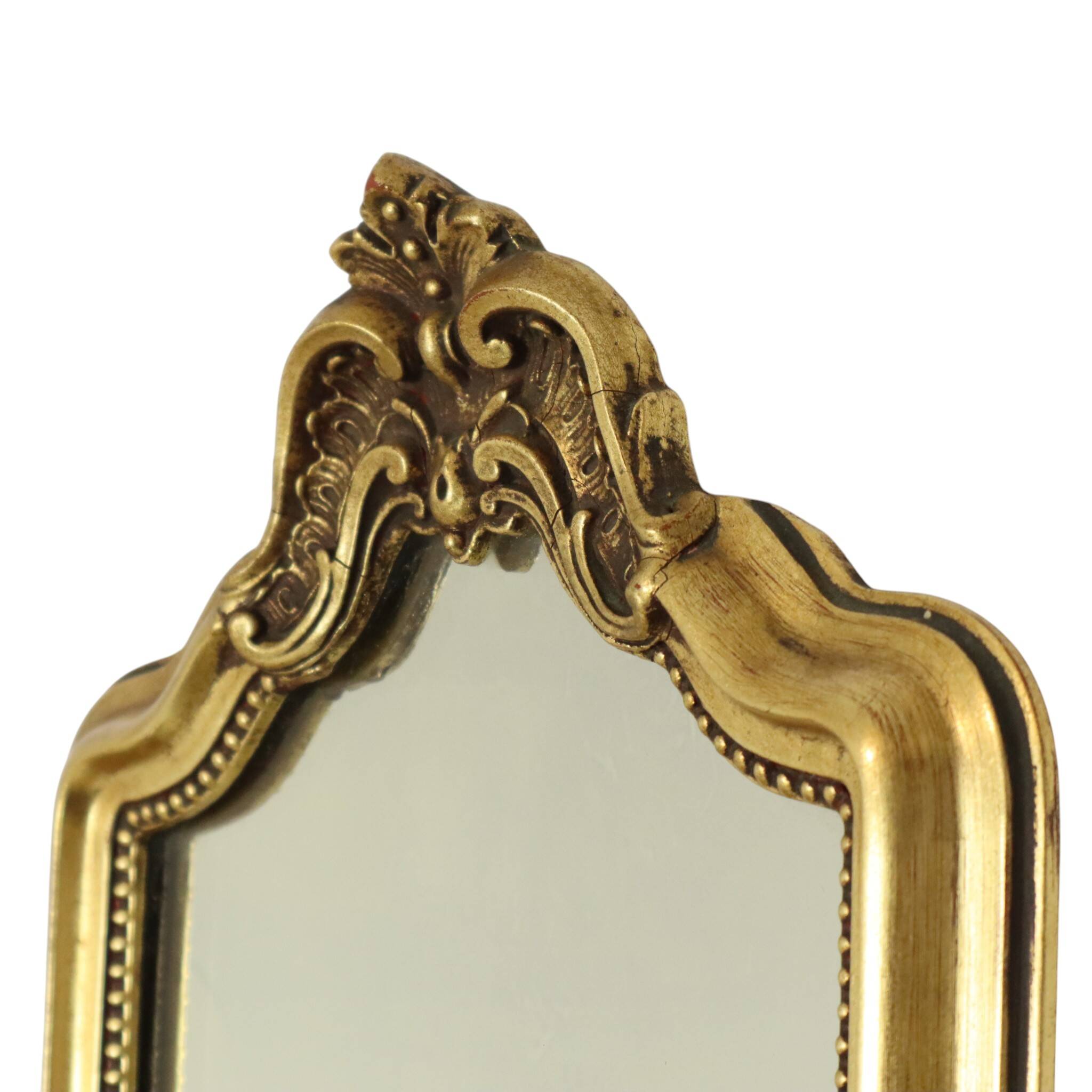 Narrow Classic Vintage Mirror, Baroque Style, Gold, 72cm