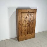 Authentic mountain cabinet furniture, jam maker, folk art, Savoie