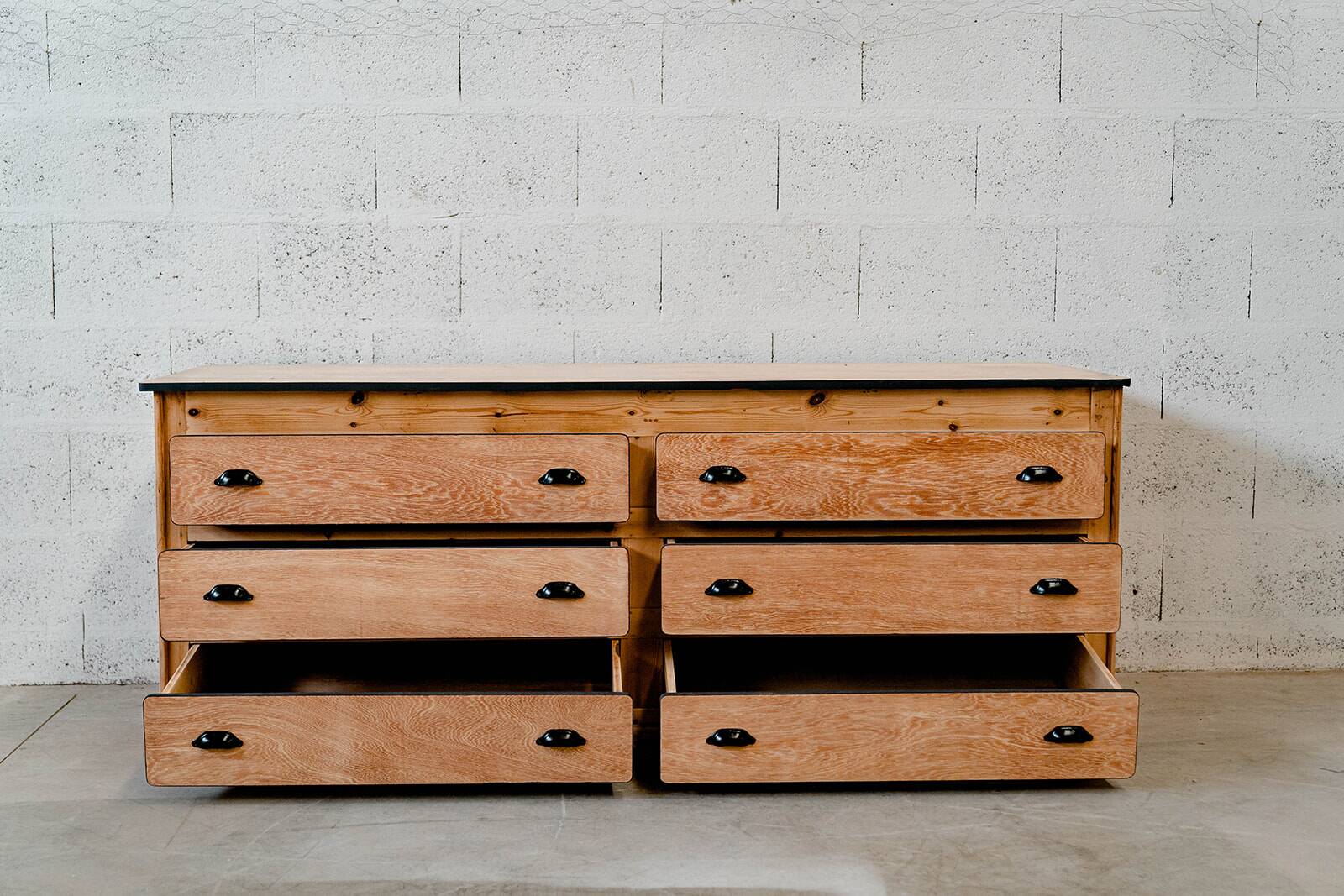 Wooden trade counter