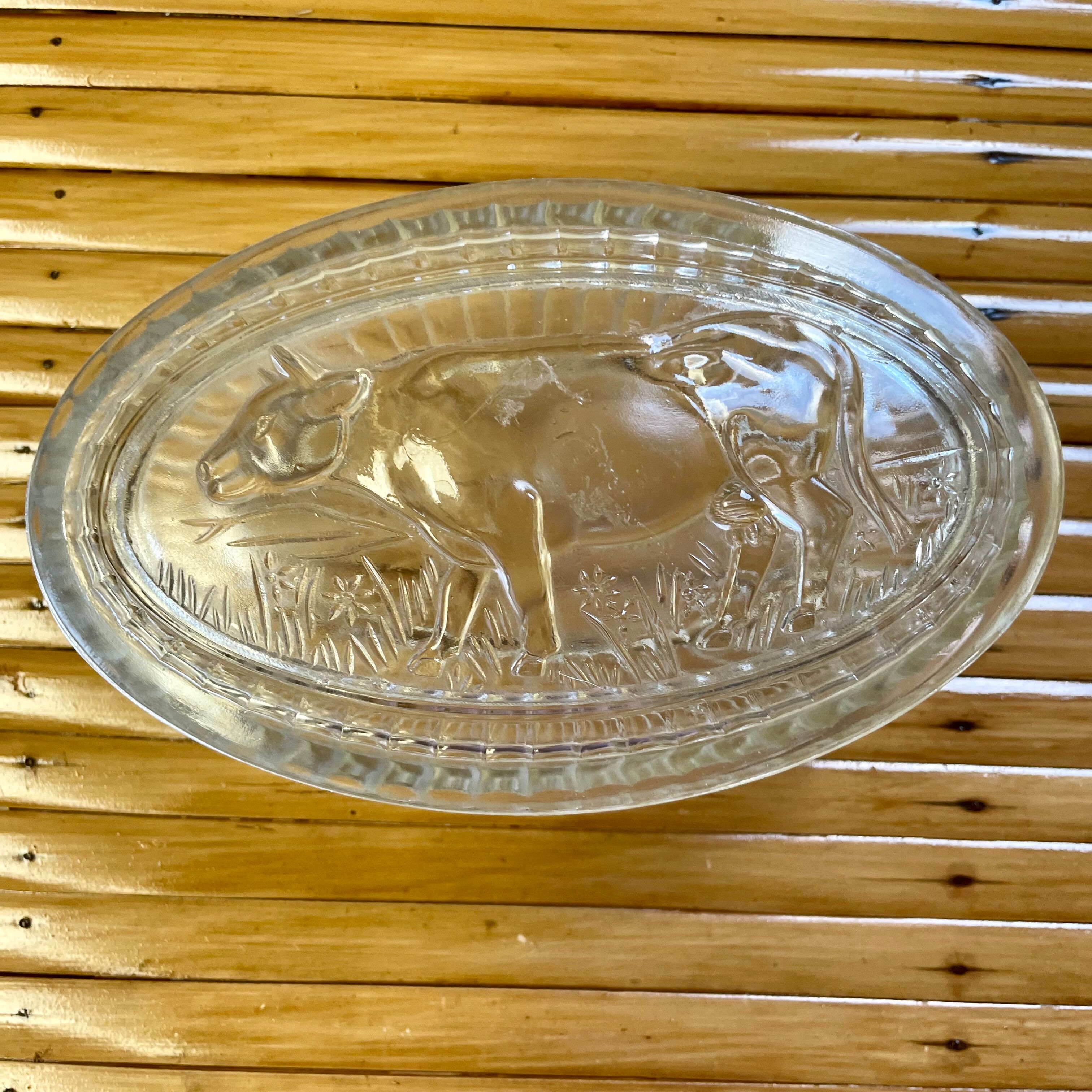 Vintage glass butter maker