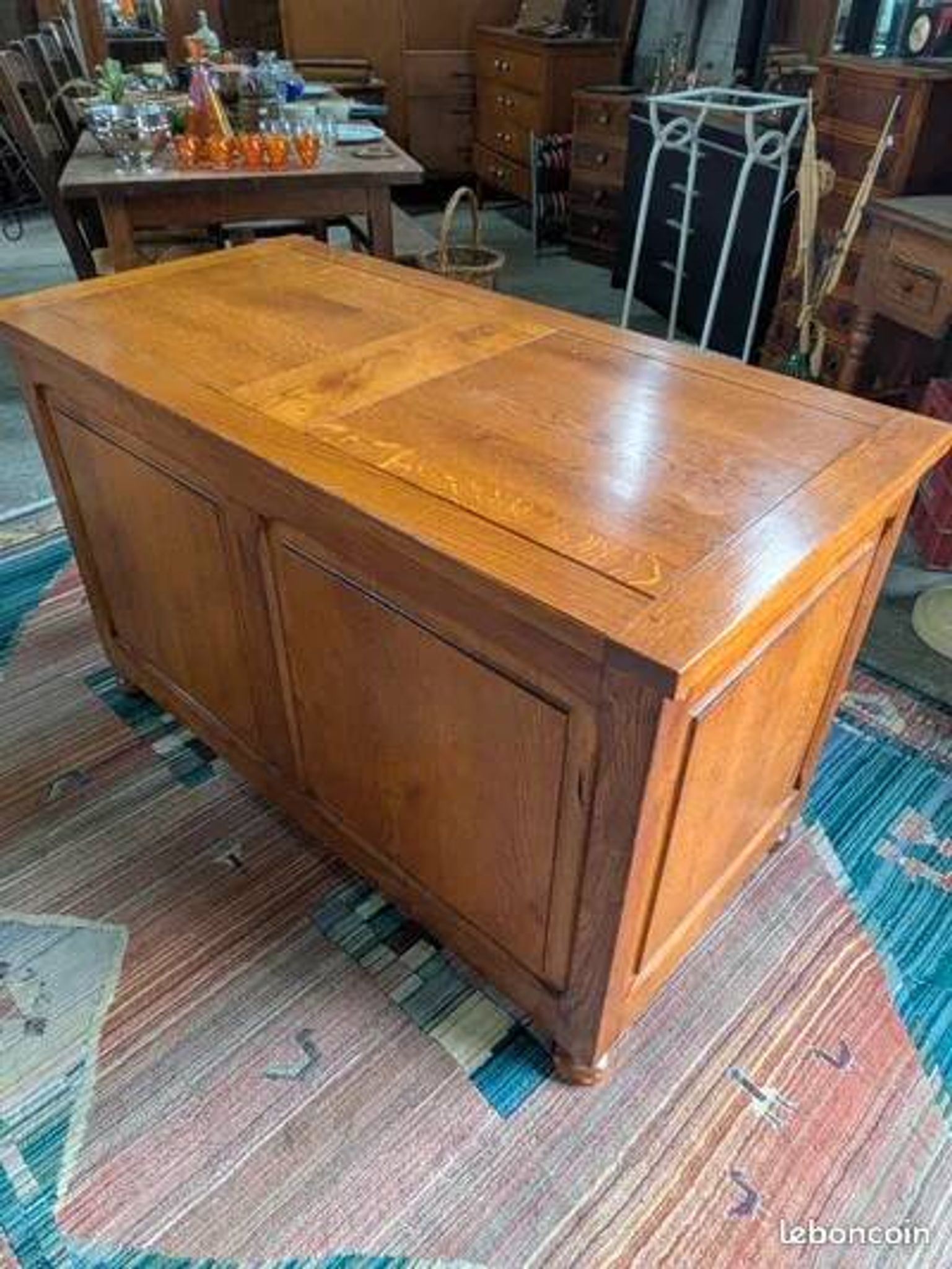 Large solid oak chest