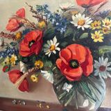 Grande tableau bouquet de fleurs