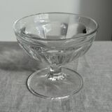 Set of 10 small vintage glass ice cream bowls.