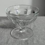 Set of 10 small vintage glass ice cream bowls.