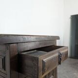 Spanish-style bedside table in natural wood