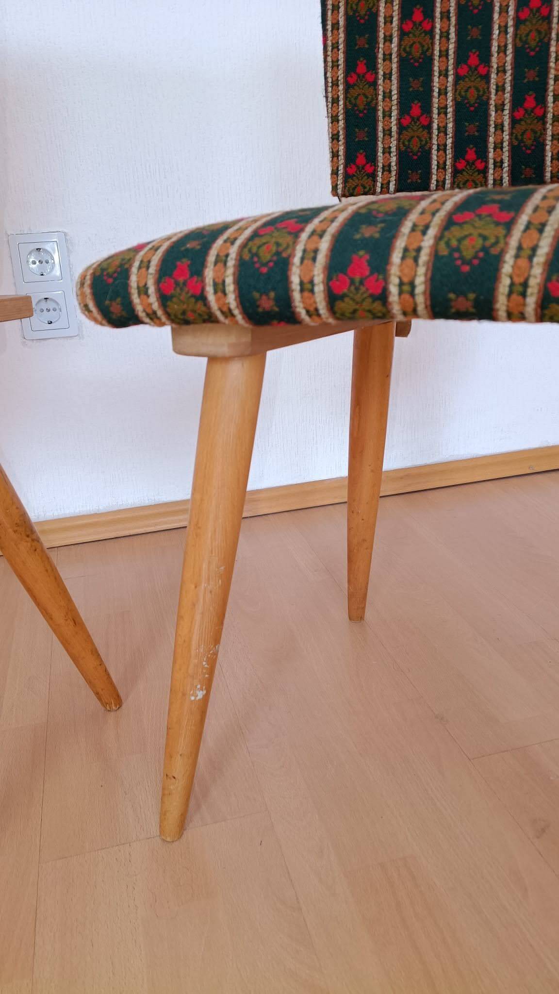 Pair of Modernist Chairs with Compass Legs – 1950s