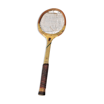 Raquette de tennis vintage Slazenger en bois cordage en boyau