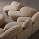 Canapé sculptural beige par Wiener Werkstätte, Autriche 1970