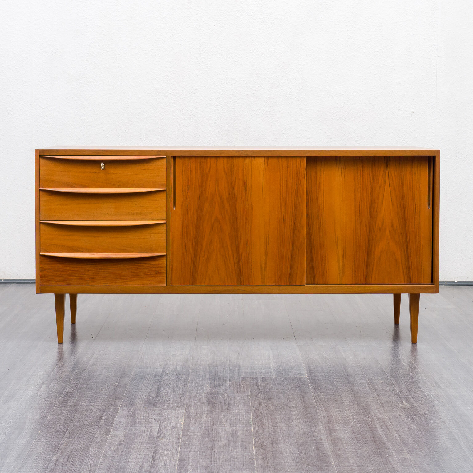50s sideboard, walnut, restored, 150cm