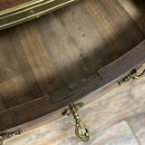 Louis XV style kidney-shaped desk with marquetry on all sides, circa 1850