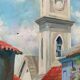 Toile huile paysage ruelle 60x80cm