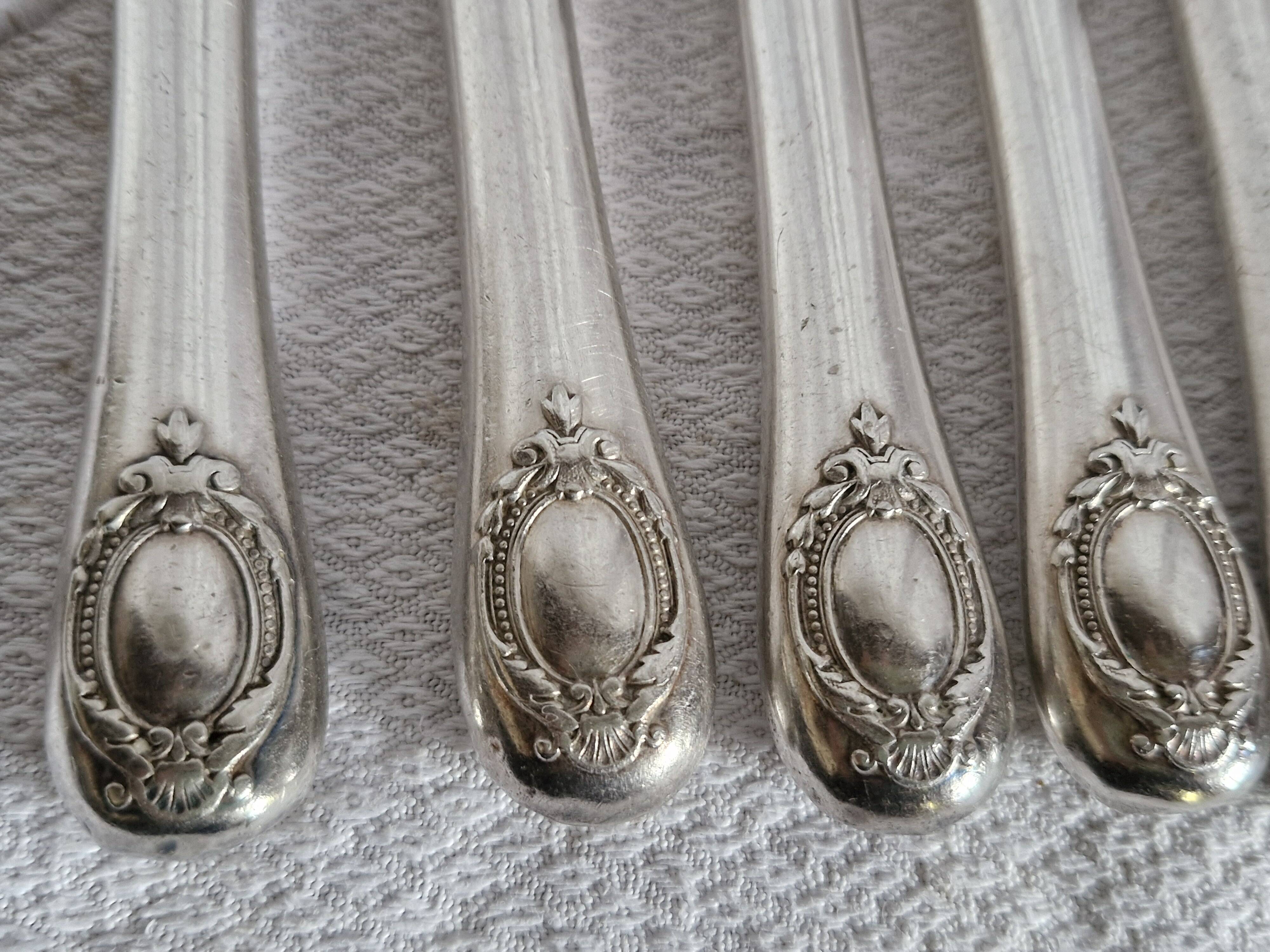 12 antique knives - Silversmith A Frenais Paris - 6 large & 6 small