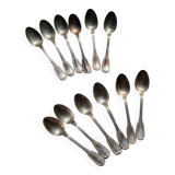 Box of 12 small silver spoons