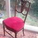 Rare Napoleon III bedroom chair (1870/80), in English style.