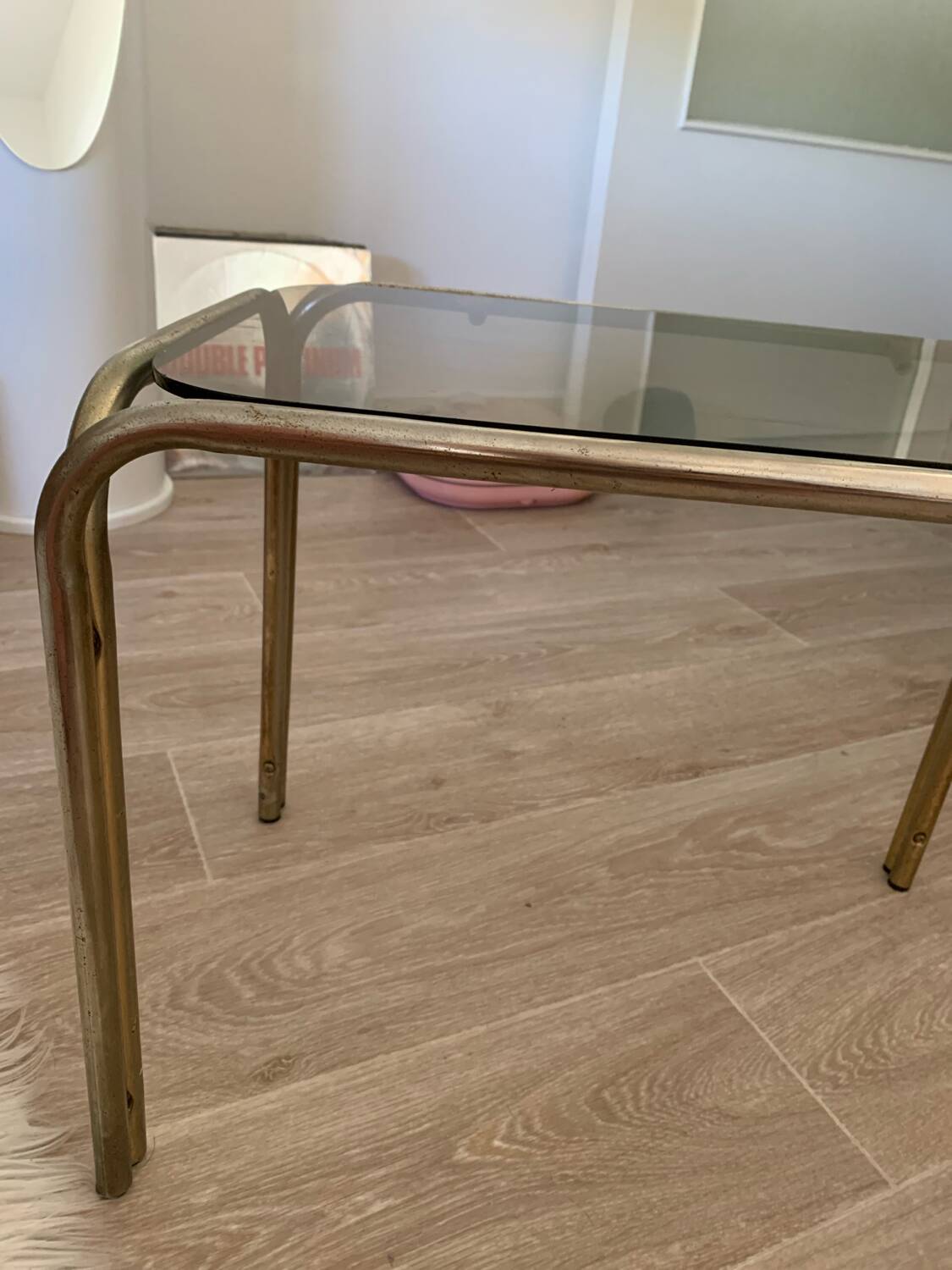 Small side coffee table 70 smoked glass
