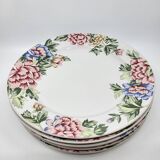 Rose Garden Plates Set by Showa Art Workshop Japan (Set of 6)