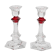 Baccarat - Candlestick (2) - Crystal, Glass - Harcourt candlestick Red
