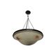 Glass Bowl Pendant Lamp With Marble Motif, 1950s