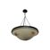 Glass Bowl Pendant Lamp With Marble Motif, 1950s