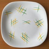 6 grandes assiettes plates anciennes en faïence de Lunéville