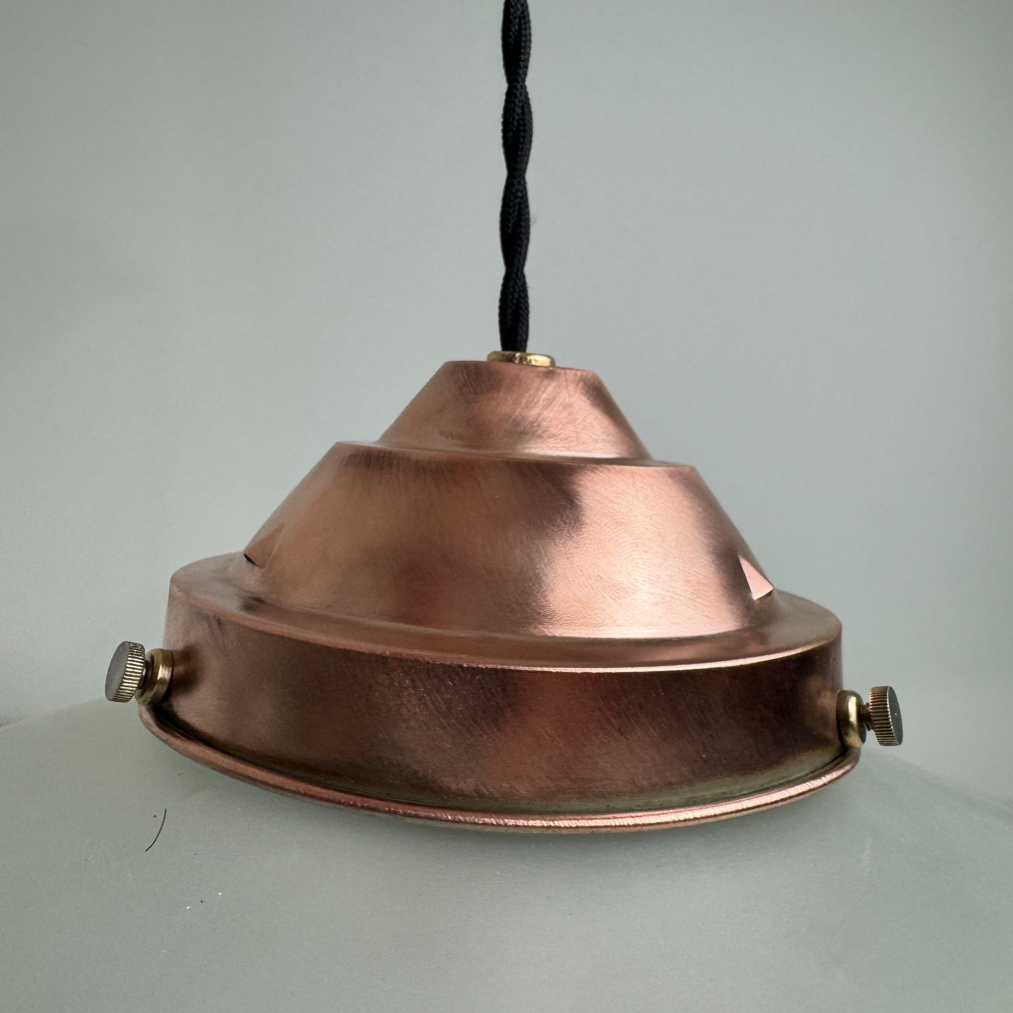ANTIQUE ART DECO SUSPENSION 1930 FROSTED GLASS