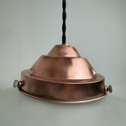 ANTIQUE ART DECO SUSPENSION 1930 FROSTED GLASS