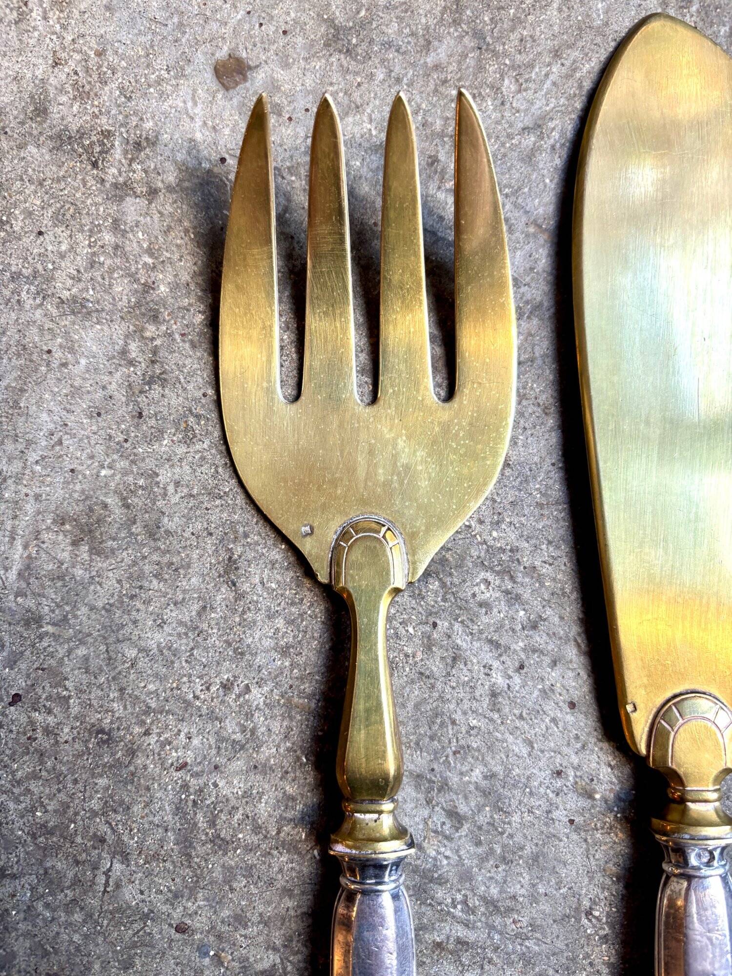 Silver and vermeil serving cutlery