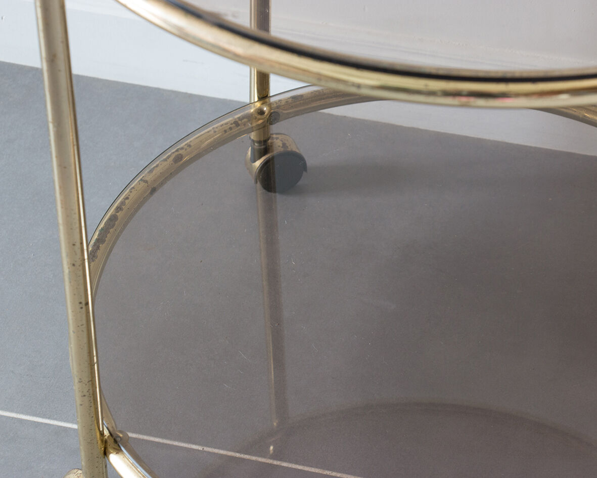 Golden serving table