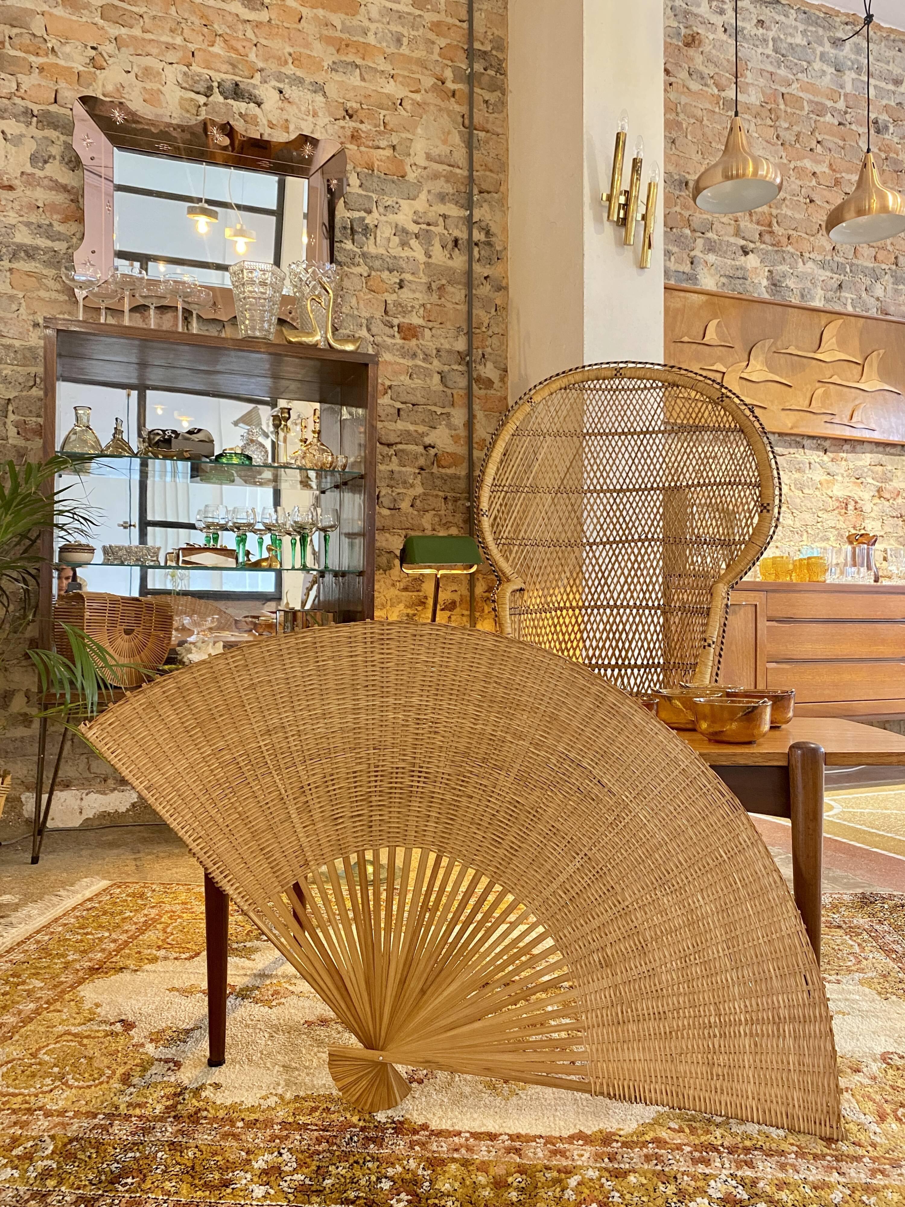 Rattan fan