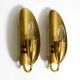 Two magical original Mid Century Modern bag brass wall lamps