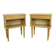 Paire de tables de chevet vintage années 60, bois blond