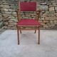 Fauteuil en hêtre et skaï