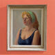 Painting "The woman with the green headband" 50's