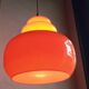 Suspension en opaline orange, années "60/70"