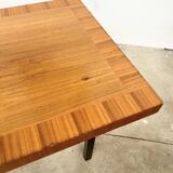 70s walnut marquetry coffee table