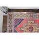 Vintage Turkish Oushak handmade wool cotton pink area rug 131x253