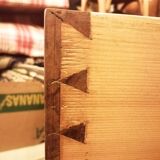 Box desk with pediment